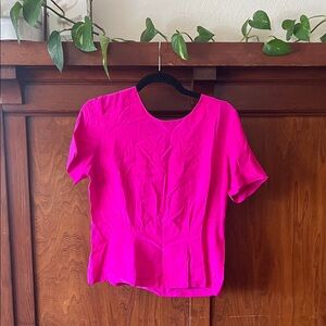 Amanda Uprichard Vibrant Pink Blouse